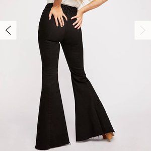 Free People CRVY Super High-Rise Lace-Up Flare Jeans